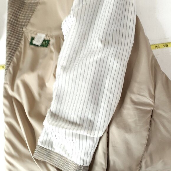 Lauren Ralph Lauren Brown Houndstooth Sportcoat Blazer Tan 100% Wool 48R - Picture 10 of 16